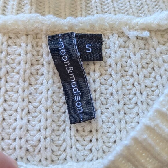 moon & madison Striped Cropped Sweater, S - Picture 3 of 5